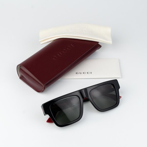 Gucci Men Sunglasses Black Grey Square GG1868S 001 NEW AUTHENTIC - Picture 9 of 11